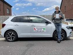 Finlay Passed 1st Time Excellent drive Finlay with only 4 driving faults