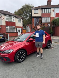 Congratulations Harry, a fantastic 1st time pass of driving test result today from Widnes Test Centre, excellent feedback from the examiner and only 1 driving fault, that is a huge achievement. You drove excellent and had everything under control throughout despite feeling nervous beforehand - You absolutely nailed it, couldnโt be happier for you as I know how much it meant to you, you worked hard during lessons, you listened and reaped the rewards today. Well done Harry and safe driving, see you out on the roads ๐๐ Congratulations Harry, a fantastic 1st time pass of driving test result today from Widnes Test Centre, excellent feedback from the examiner and only 1 driving fault, that is a huge achievement. You drove excellent and had everything under control throughout despite feeling nervous beforehand - You absolutely nailed it, couldnโt be happier for you as I know how much it meant to you, you worked hard during lessons, you listened and reaped the rewards today. Well done Harry and safe driving, see you out on the roads ๐๐